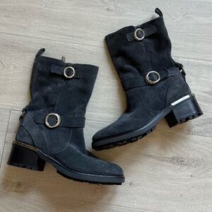 Vince Camuto Vince Black Kerivini Moto Motorcycle Boots Women’s size 7.5